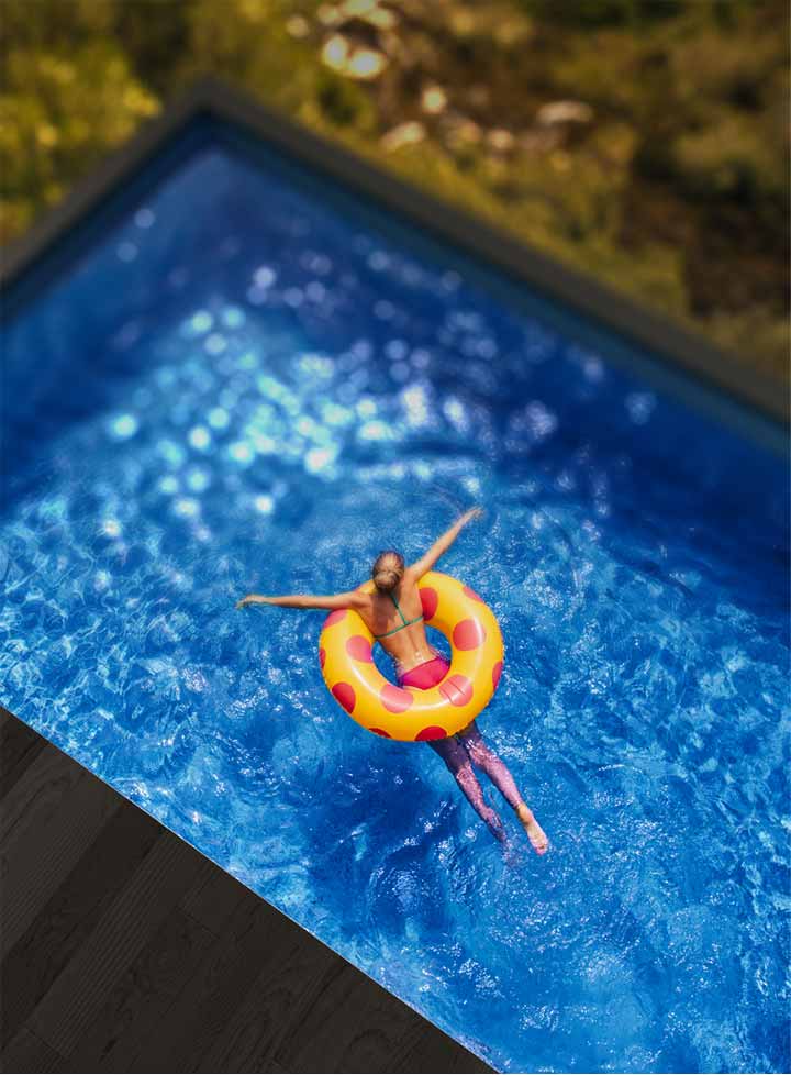 modern inground pool